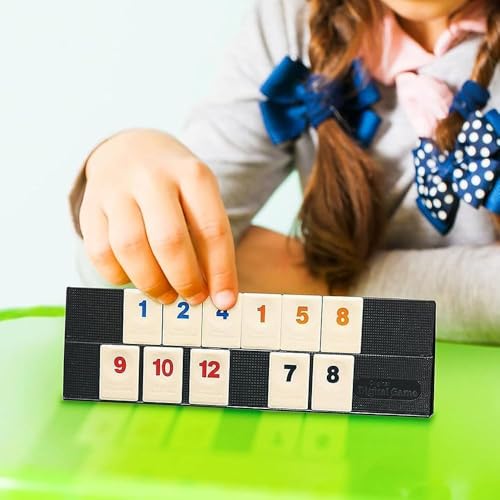 The Classic Rummy Tile Game - More Tiles and More Players for More Fun,Travel Game for 2-4 People,Simple and Easy to Operate, Convenient to Organize and Store