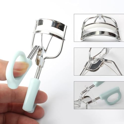 BEETO Eyelash Curler with Pads, Professional Eyes Makeup Tools for Women Curled Eyelashes, Beauty Must-have for Makeup Lovers (A)