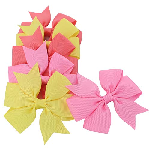 30 Pcs Baby Girls Ribbon Boutique Hair Bows Clips with Assorted colors