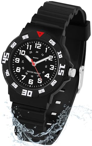 CKV Kids Analog Watches for Girls Boys Kids Watches with Luminous Easy to Read Learning Time, Soft Band, 30M Waterproof Children Watch, Great Birthday Gifts for Ages 3-12 Kids