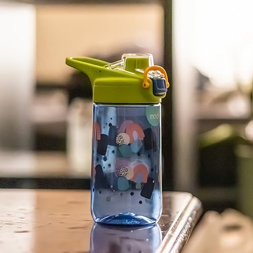 The Moon Brand Kids Tritan Water Bottle Portable 630ml for Indoor & Outdoor Activities: TravelPicnicsHikingBikingCamping Spill ProofBreak ResistantBPA Free, OdorFree Perfect Gift - Green