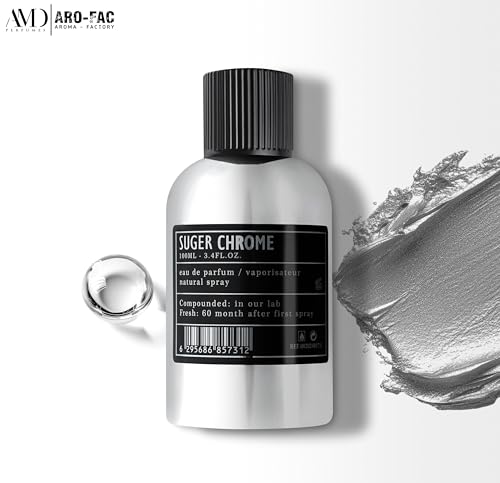 ARO FAC By AMD Perfumes Suger Chrome Unisex Perfume - Classic Perfume for Men and Women - Long Lasting Men's and Women's Fragrances with Blend of Woody Notes Eau de Parfum EDP 100ml