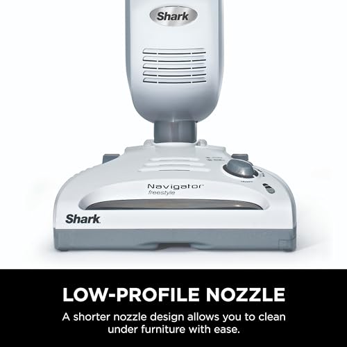 Shark Navigator Freestyle Upright Stick Cordless Bagless Vacuum for Carpet Hard Floor and Pet with XL Dust Cup and 2-Speed Brushroll (SV1106) White/Grey