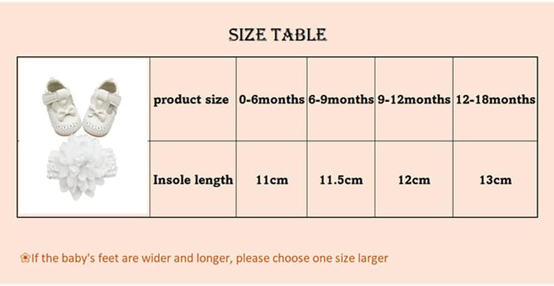 JZLIFE First Walking Shoes,Anti-slip,Comfortable and Breathable Baby Shoes with Hair Band,Baby Gift for Newborn Baby