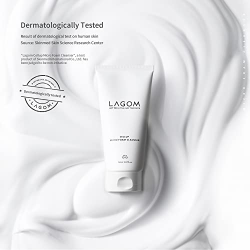 [LAGOM] CELLUP MICRO FOAM CLEANSER, 120ml-4.05fl.oz., Deep-cleansing, Fine-dust Cleansing, Residue Free, Hydrating Cleanser