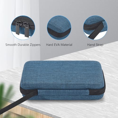 ProCase Hard Travel Tech Organizer Case Bag for Electronics Accessories Charger Cord Portable External Hard Drive USB Cables Power Bank SD Memory Cards Earphone Flash Drive –Navy