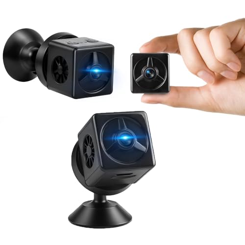 Violety Mini Camera for Home 2K HD Indoor Battery Security Camera Bluetooth or WiFi Option Nanny Pet Surveillance Camera App Control, Real-Time Audio/Video, Night Vision Motion Detection (Blocks 2K)
