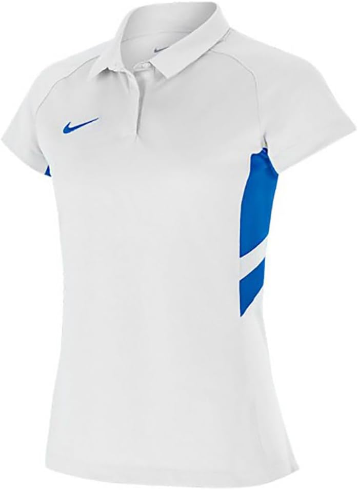 Womens Hokey Polos - White / Royal Blue
