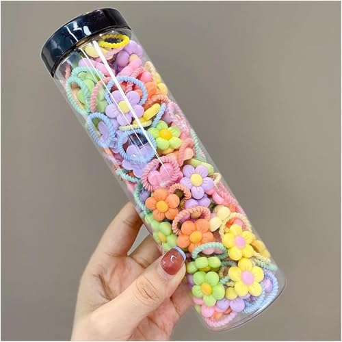 Lonimia Cute Butterfly Hair Ties for Girls, Little Girl Hair Accessories, 40 Pcs Elastic Hair Band Acrylic Cartoon Pattern Soft Not Damage Hair Practical Portable Hair band, Suitable for Daily Life