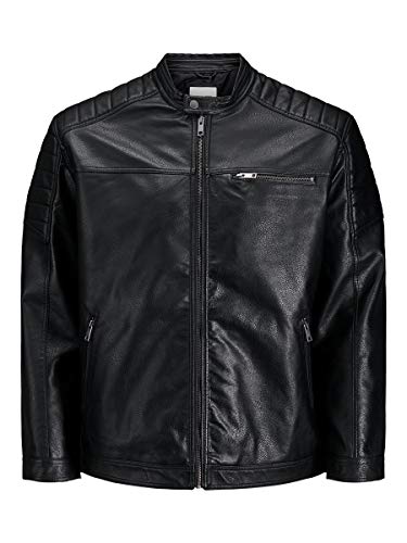 Jack & Jones Mens Jcorocky Jacket Ps Leather Jacket