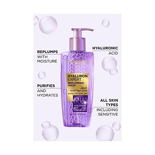 L’Oréal Paris Store Paris Hyaluron Expert Replumping Face Wash with Hyaluronic Acid, 200ml