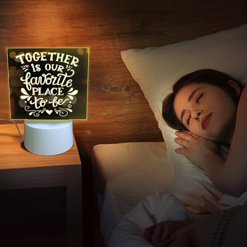 Aishini 3D LED Acrylic Night Light with Erasable Pen, USB powered-LED Board, Elegant Festive DÃ©cor for your lifestyle, Valentines Day, Birthday, Anniversary, Home DÃ©cor, For Kids & Loved Ones