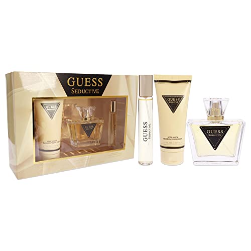 GUESS Seductive Eau de Toilette 75 ml + Body Lotion 200 ml+ Mini 15 ml, Gift Set for Women
