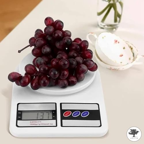 Sulfar Electronic Digital Kitchen Scale Portable Multi function Food Scale, High Precision for Perfect Meal, Auto Calibrate Function, High Accuracy up to 10kg with Back Light