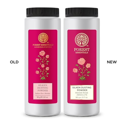 Forest Essentials Silken Dusting Powder, Indian Rose Absolute, 100g