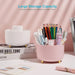 Ybaier 360 Degree Rotating Pen Holder, 5 Slots Pencil Organizer Desk Organizers and Accessories, Cute Pink Pen Holder for Desk, Pen Organizer Storage for Office School Home