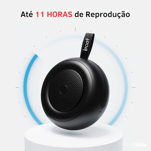 boAt Stone 135 Portable Wireless Speaker with 5W RMS Immersive Sound,IPX4 Water Resistance, True Wireless Feature, Up to 11H Total Playtime, Multi-Connectivity Modes With Type C Charging(Active Black)