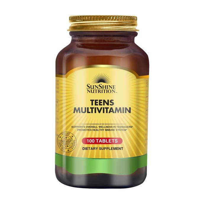 Sunshine Nutrition Teen Multivitamins | Support Overall Wellness In Teenagers | Promotes A Healthy System | Dietary Supplement | 100 Tablets