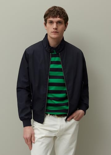 ovs Men Piombo Full-Zip, Solid Colour, Bomber Jacket