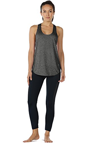 icyzone Women's Racerback Workout Athletic Running Tank Tops Loose Fit (Pack of 2)