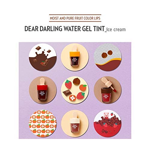 Etude House Dear Darling Water Gel Tint #16 Pk004 Ice Cream, 4.5G, Pk004 Red Bean Red
