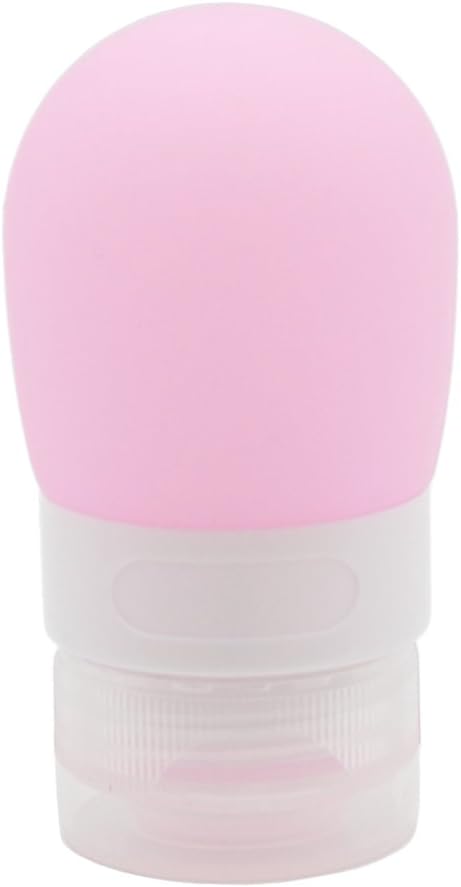 Mziart Portable Soft Silicone Travel Bottles Travel Containers(1.3OZ, Pack of 3), Pink, Purple, Green, 1.3OZ