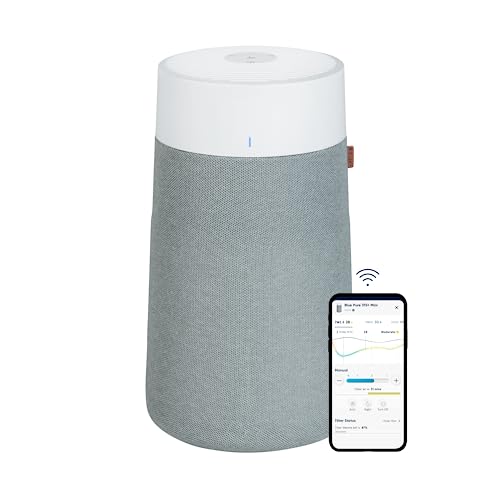BLUEAIR Quiet air purifier for large rooms, up to 206 m� air filtration per hour, HEPASilent air purifier for allergy sufferers catching viruses and dust - Blue Pure 3450i Max