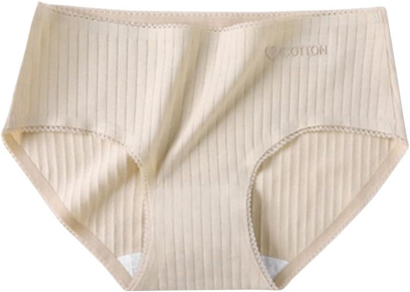 100% Cotton Underwear For Women Mid Rise Everyday Essential Brief Underwear 3 Pack Sets