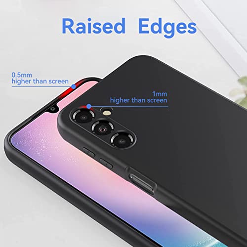 T Tersely Liquid Silicone Case for Samsung Galaxy A24 4G/5G, Suitable for Wireless Charger Shockproof & Scratch Soft Case Cover with Liquid Silicone Rubber Skin, Black