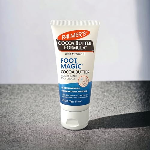 Palmer's Cocoa Butter Formula Foot Magic Moisturizing Cream with Vitamin E -Softens & Soothes Feet-Deeply Moisturizes Rough & Dry Skin-Improves Textures,Irritation,Scars & Marks-Apply Daily-60gm