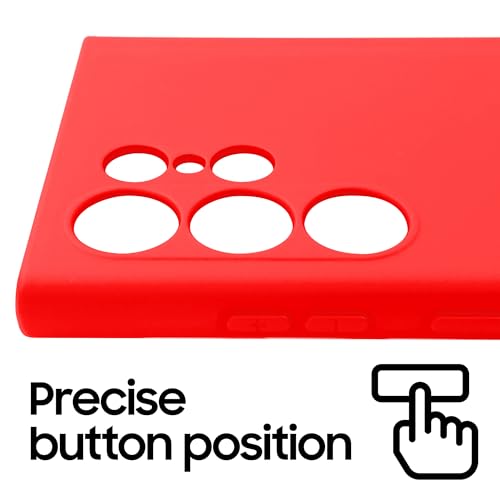 Maxter Case for Samsung S24 ULTRA - Shockproof Silicone Phone Case (Red)