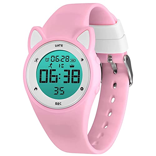 Masroo Kids Watches Digital Sport Watch for Girls Boys, Fitness Tracker with Alarm Clock, Stopwatch, No App Waterproof Watches for Teens Students Ages 5-12