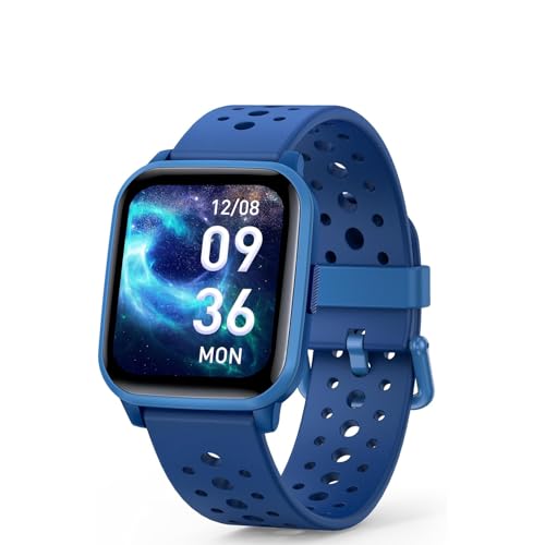 DMG Kids Smart Watch Girls Boys, Smart Watch for Kids Game Smart Watch Gifts for 4-16 Years Old with Sleep Mode 20 Sports Modes 5 Games Pedometer Birthday Gift for Boys Girls(Blue)