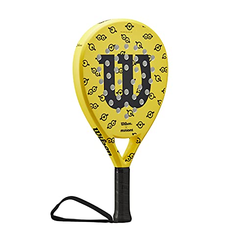 Wilson Minions Junior Padel Racket, For Children, Fibreglass/EVA, 300 g, Yellow/Black