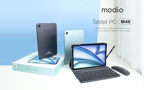 Modio M40 Android 5G Tablet, 10.1-inch HD Display, 12GB RAM, 512GB Storage, 8000mAh Battery, Dual SIM (Green)