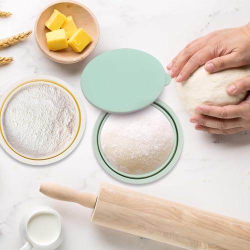 4PCS Pizza Dough Proofing Box - Stackable Silicone Pizza Storage Containers with Lids, Small Bread Baking Supplies, Reusable Camping Bowl, Pizza Making Accessories for Kitchen