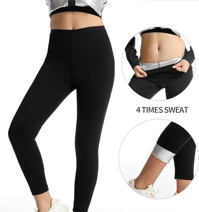 RR-INTL Sauna Suit Women Weight Loss Gym Sweat Suits Workout Jacket Lock Sweating Profusely Pants Workout Fitness Compression Sweat Suits for Women