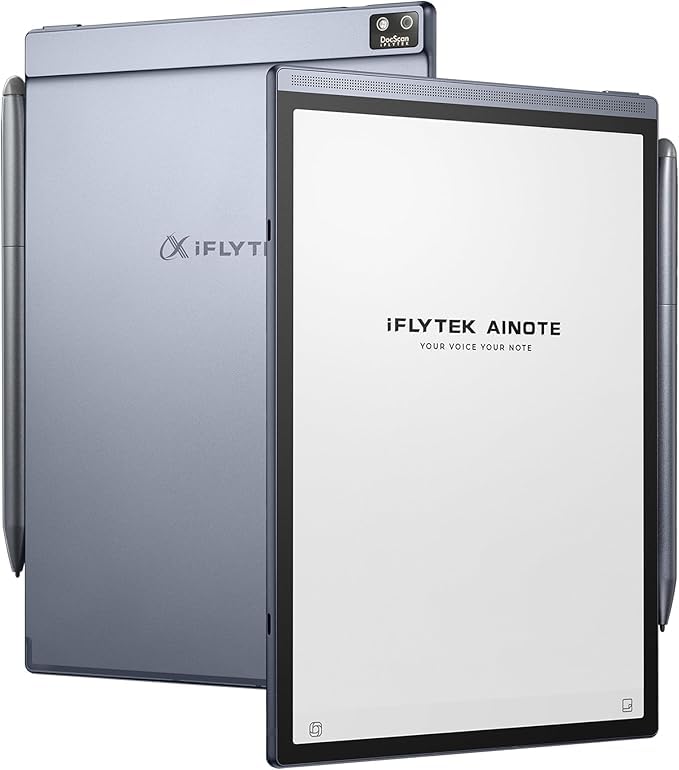 iFLYTEK AINOTE Air 2, 8.2" Paper Tablet with ChatGPT, Handwriting & Voice-to-Text Digital Notebook, Translation &Transcription, for Note-Taking, Reading,Study, WiFi-6 & Bluetooth,32GB, Pen Included