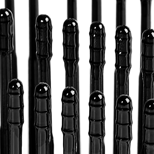 ECVV 2Pack(20Pcs/Pack) Black Disposable Adhesive Ear Clean Stick Spiral Tips Ear Wax Removal Tool Ear Care Portable Earpick Limpiador for Adults and Kids