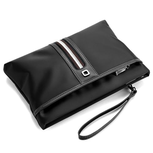 iCozzier Men's Oxford Clutch Bag Large Capacity Business Clutch Bags Wallet Pockets with Zipper Wallets for Men with Wrist Strap Wrist Bag Work Travel Casual