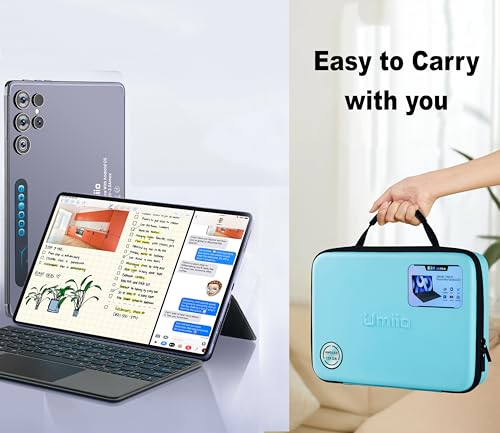 Smart Tablet S24 Ultra Tablet with Keyboard/Case and EWB Handbag, 10.1-inch HD Display, 12GB RAM 512GB ROM, Dual Camera, SIM 5G Network Android WiFi GPS Slim Tab (Blue)
