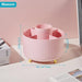 Ybaier 360 Degree Rotating Pen Holder, 5 Slots Pencil Organizer Desk Organizers and Accessories, Cute Pink Pen Holder for Desk, Pen Organizer Storage for Office School Home
