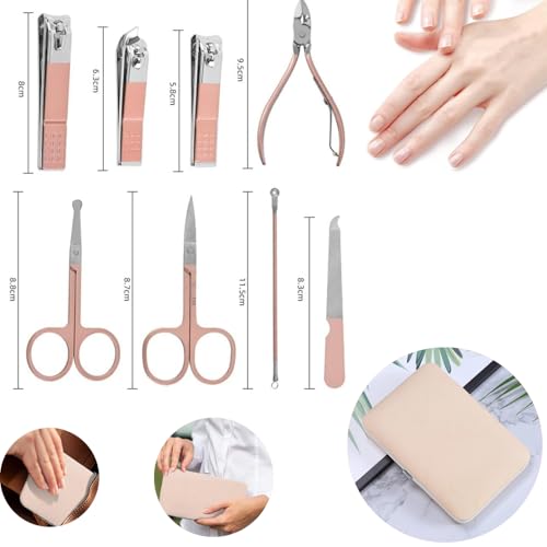 Duomama Nail Clipper Set 18Pcs - Stainless Steel Professional Manicure & Pedicure Tools for Hand, Foot & Face Care - Gift for Men, Women, Friends, Parents - Premium Quality Grooming Kit