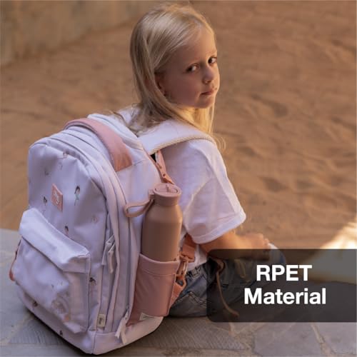 Kids School Foldable Trolley Bag for Girls 5-8 Years, Multipurpose Rolling Backpack, Spacious, 2 Wheels Extendable Handle, Excellent for Short Trip Carry-on