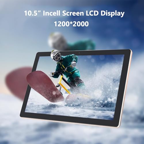 C idea 10.5" Smart Tablet CM10500 Plus, Android 14 Kids Computer Tab with Wiresless Touch-Sensitive Keyboard and Protective Cover, Dual SIM 5G LTE Wifi-Black