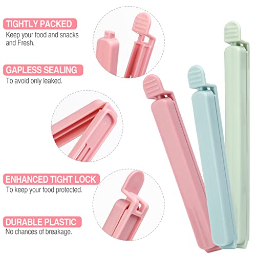 20 Pcs Food Clips, Plastic Food Bag Sealing Clips Anti-Oxidation Food Clips Bag Clips for Food Storage, Kitchen, Travel, Camping (6.1 inch and 4.7 inch)