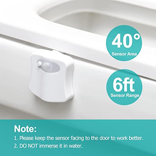 ELECDON The Original Toilet Night Light Gadget, Fun Bathroom Lighting Add on Toilet Bowl Seat, Motion Sensor Activated LED 9 Color Modes - Weird Novelty Funny Birthday Gag Gifts