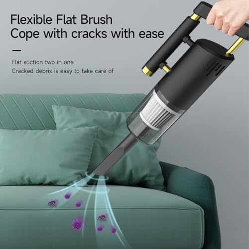 Handheld Vacuum Cordless Vacuum Cleaner, 4 in 1 Rechargeable Multi-Function Vacuum Cleaners, 120W High Power Vacuum Cleaner with Multi-Nozzles for Car, Home, Office, Pet