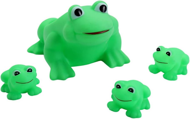 YUERFEILA Baby Bath Toys 4Pcs Rubber Pink Pig Family Squeak Float Bath Ducks Bath Tub Shower Toys for Toddlers Boys Girls