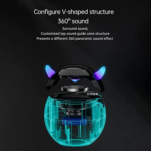MAKINGTEC Wireless Bluetooth Speaker, Led Flash Portable Outdoor Bedside Kids Room Alarm Clock Subwoofer Music Tf Player with Microphone Hands-Free Call (Black)